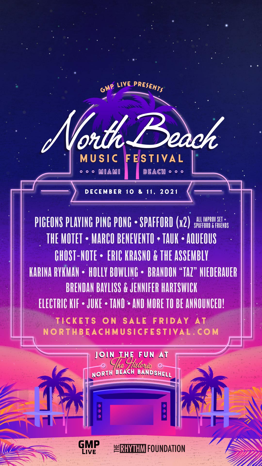 North Beach Music Festival Announces JamPacked Lineup, Pigeons Playing