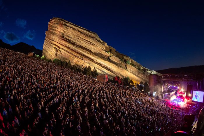 Greensky Bluegrass Close Red Rocks Run with Holly Bowling, Members of Railroad Earth