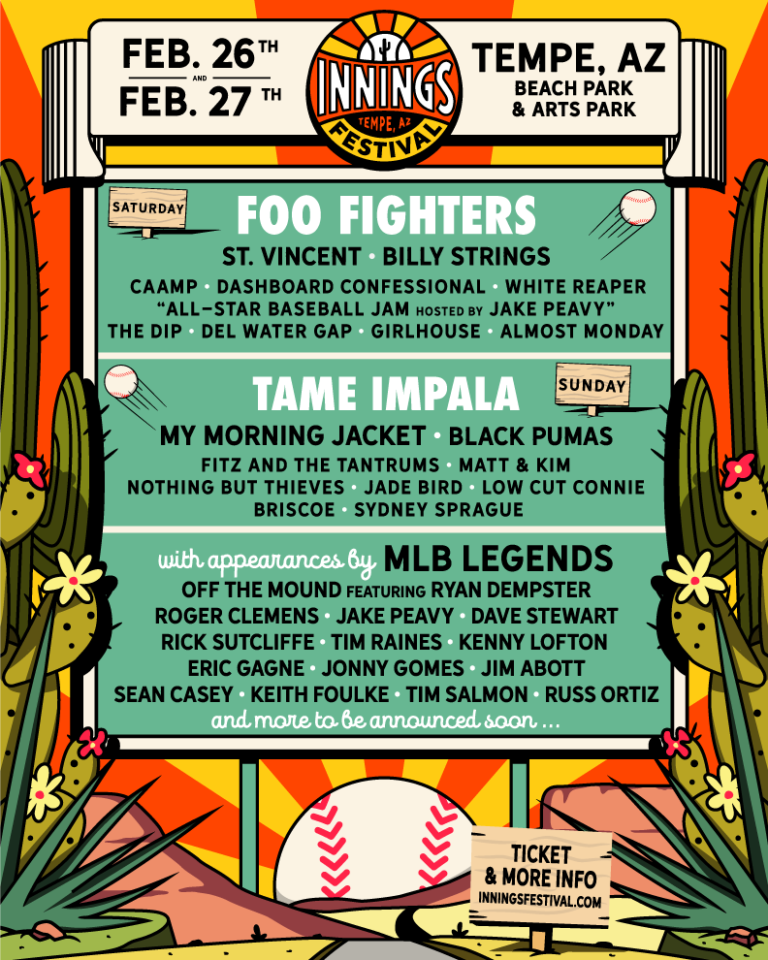 Foo Fighters and Tame Impala Slated to Headline Innings Festival