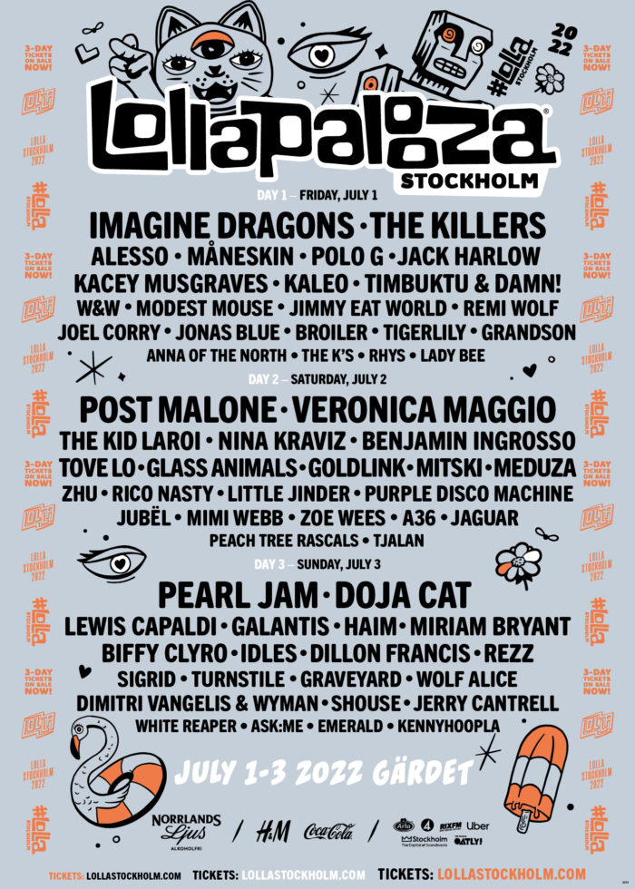 Lolla 2022 Schedule Lollapalooza Stockholm Releases 2022 Lineup
