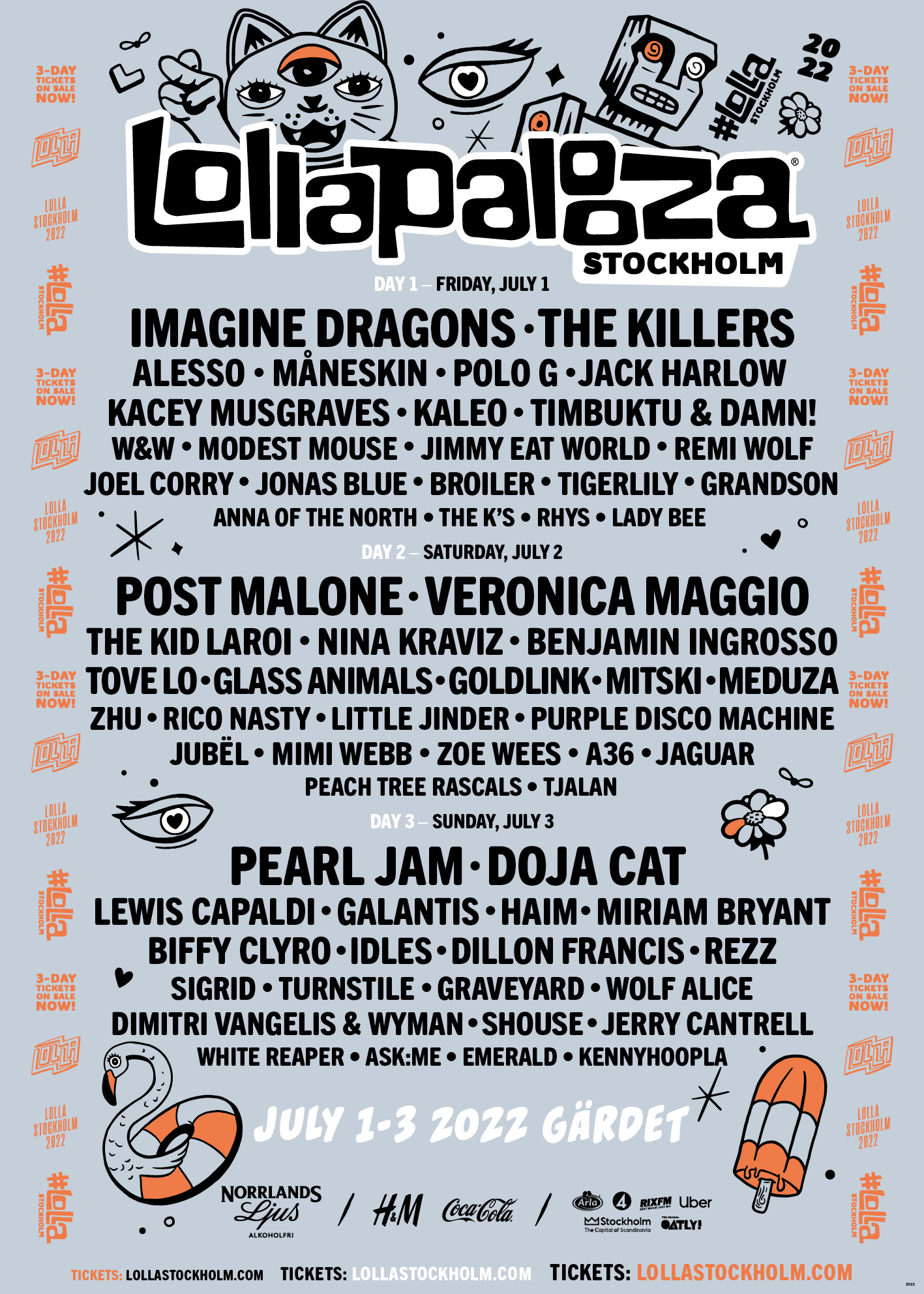 Lollapalooza Stockholm Releases 2022 Lineup
