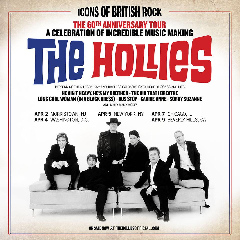 The Hollies Announce 60th Anniversary US 2022 Tour