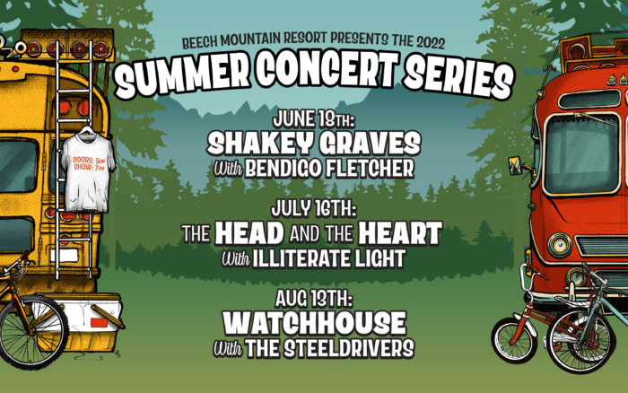 Beech Mountain Resort Shares 2022 Summer Concert Series: Shakey Graves, Watchhouse, The Head and The Heart and More