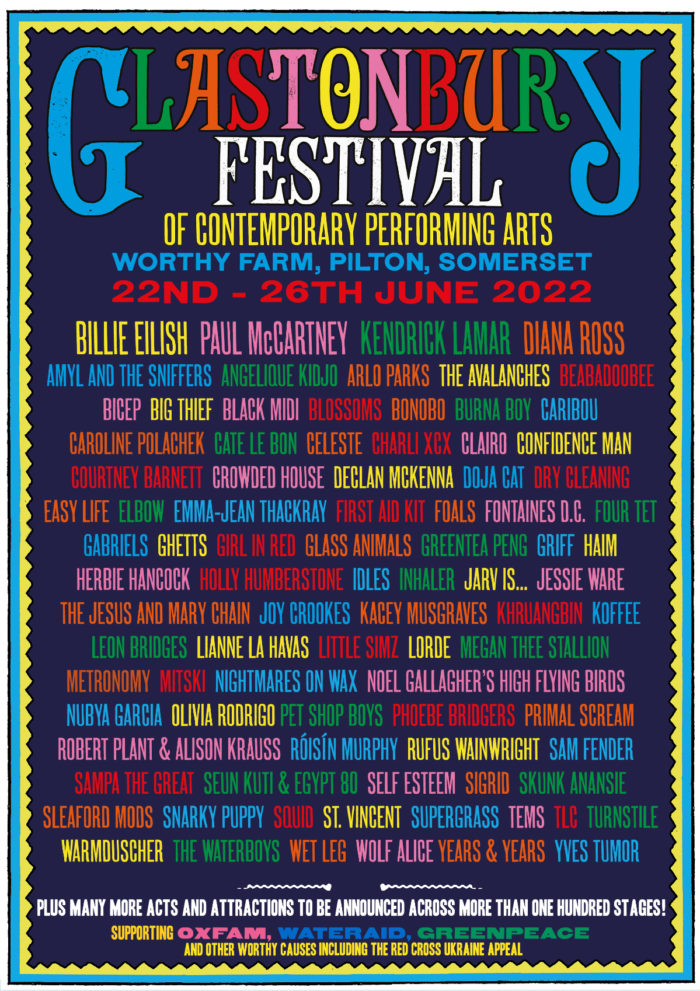Glastonbury Festival Shares Initial 2022 Lineup: Paul McCartney, Diana Ross, Billie Eilish and More