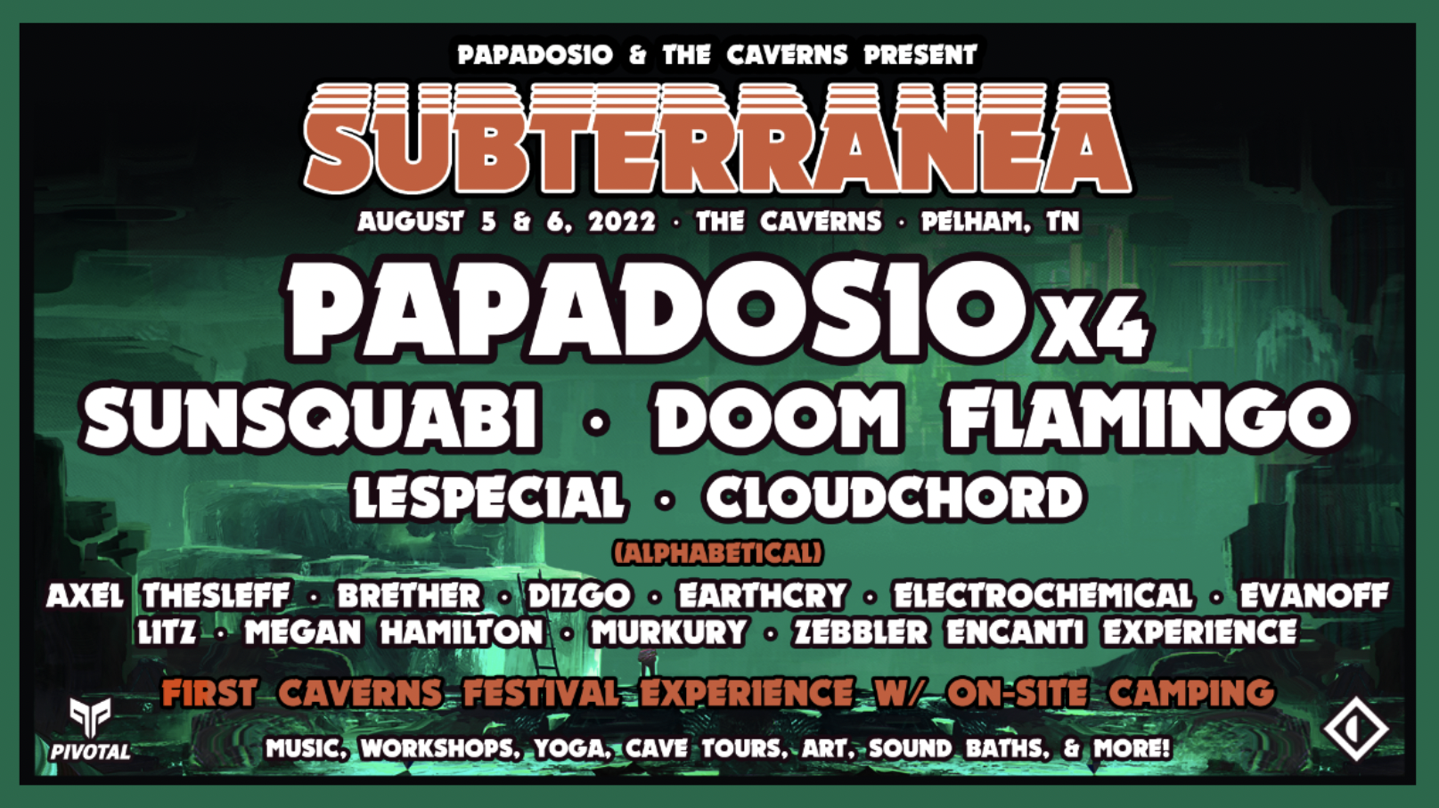 Subterranea Festival Shares 2022 Artist Lineup Papadosio, Sunsquabi