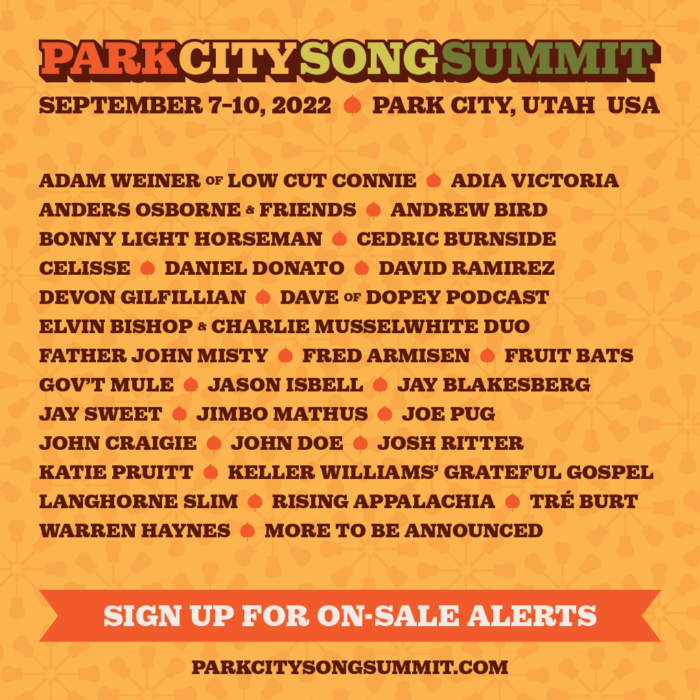 Park City Song Summit Announces Lineup: Jason Isbell, Gov’t Mule,  Andrew Bird, Celisse, Father John Misty and More