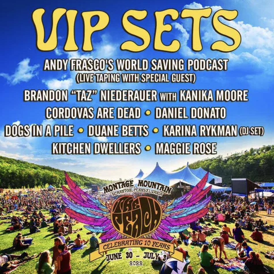 The Peach Music Festival Shares VIP Sets Lineup Andy Frasco's World