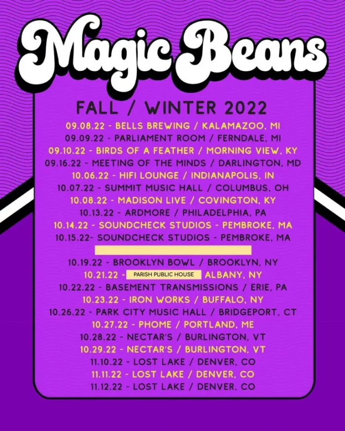 Magic Beans Element Fall/Winter Tour Dates
