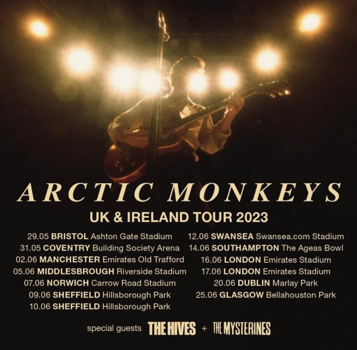 Arctic Monkeys Announce 2023 U.K. and Ireland Dates with The Hives and The Mysterines