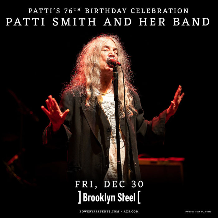 Patti Smith Plots 76th Birthday Celebration at Brooklyn Steel