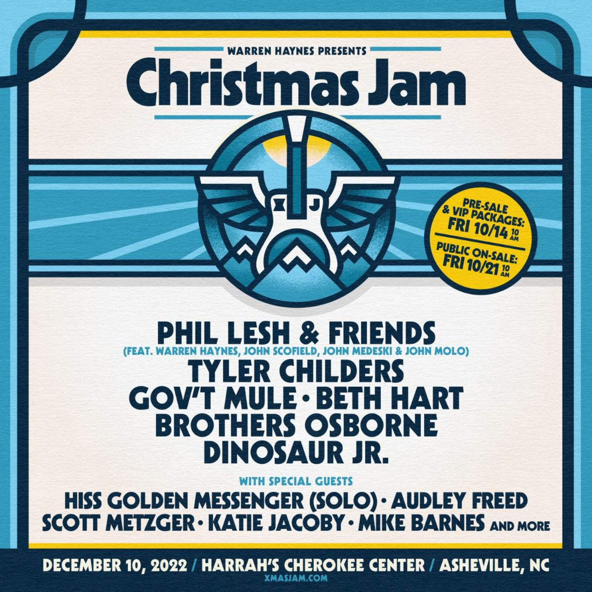 Warren Haynes Details Christmas Jam Lineup Phil Lesh & Friends, Tyler