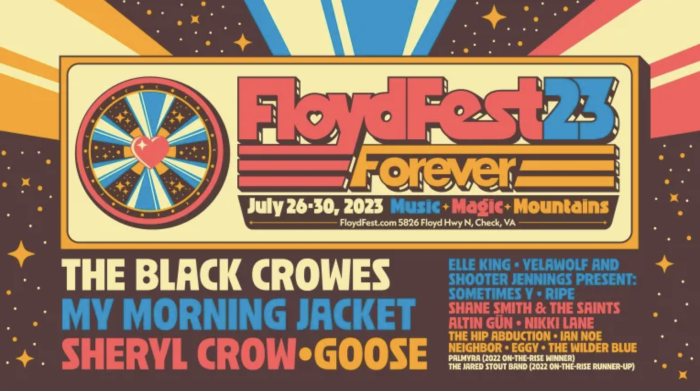 FloydFest Outlines Phase One of 2023 Lineup: My Morning Jacket, The Black Crowes, Goose, Sheryl Crow and More