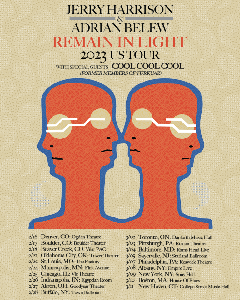 Jerry Harrison and Adrian Belew Announce Remain in Light Tour Dates