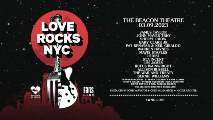 Love Rocks NYC Benefit Show to be Livestreamed on FANS.Live