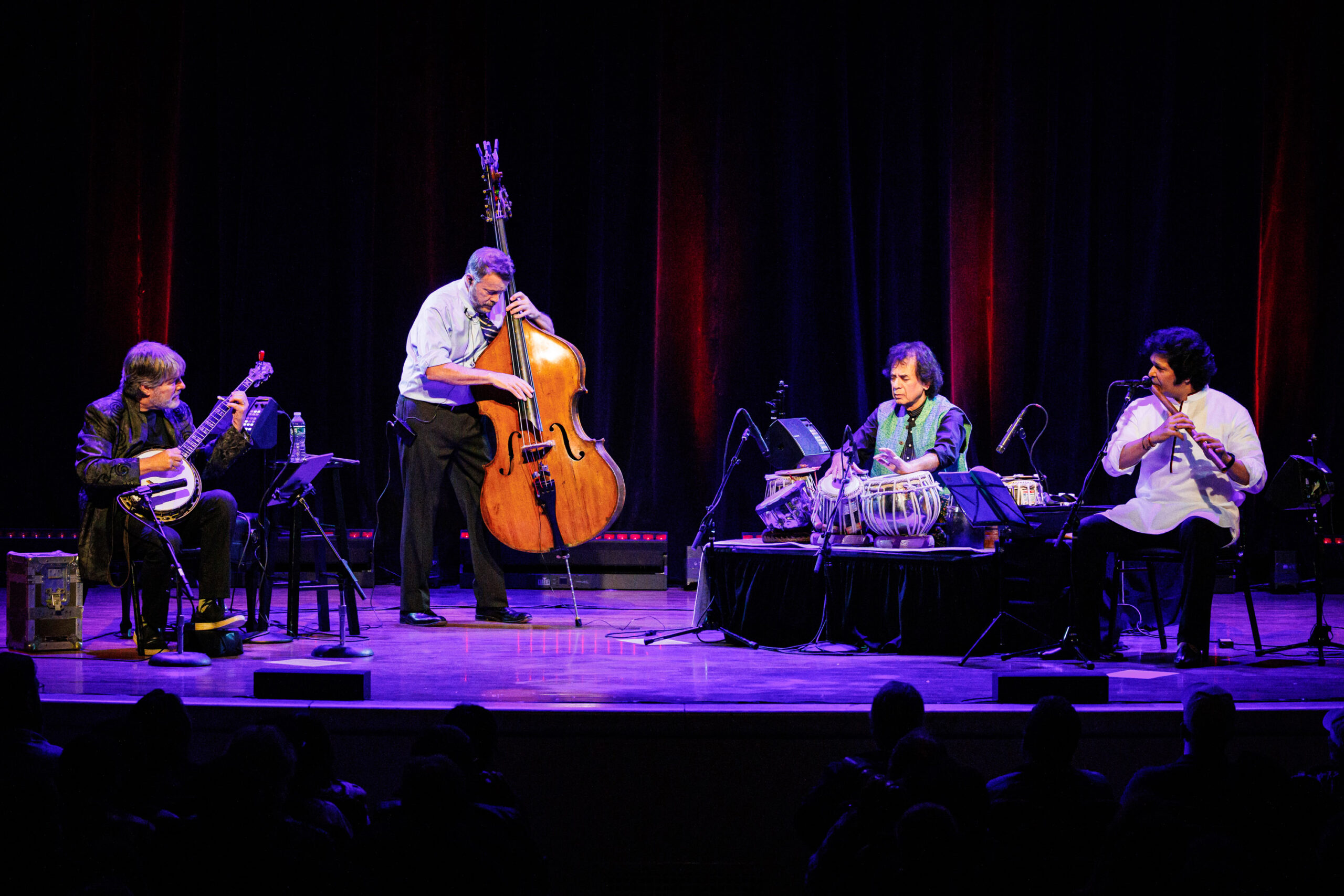 Watch Béla Fleck, Edgar Meyer, Zakir Hussain and Rakesh Chaurasia