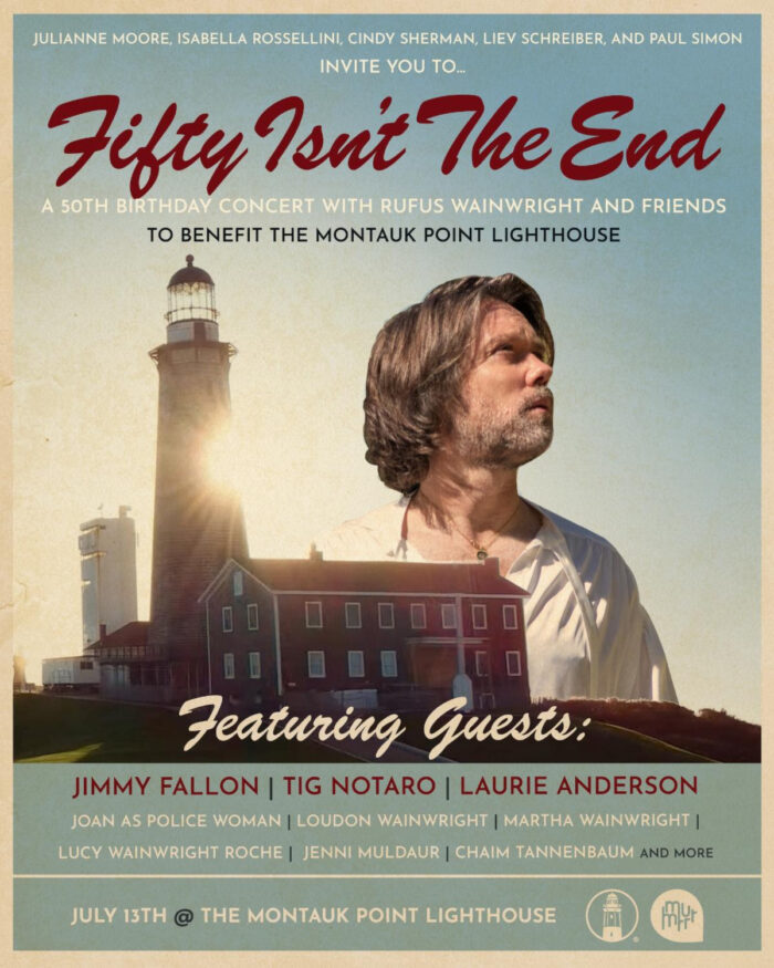 Rufus Wainwright Plots 50th Birthday Performance to Benefit The Montauk Historical Society