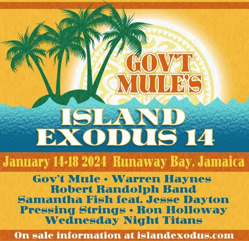 Gov’t Mule Announce Island Exodus 14