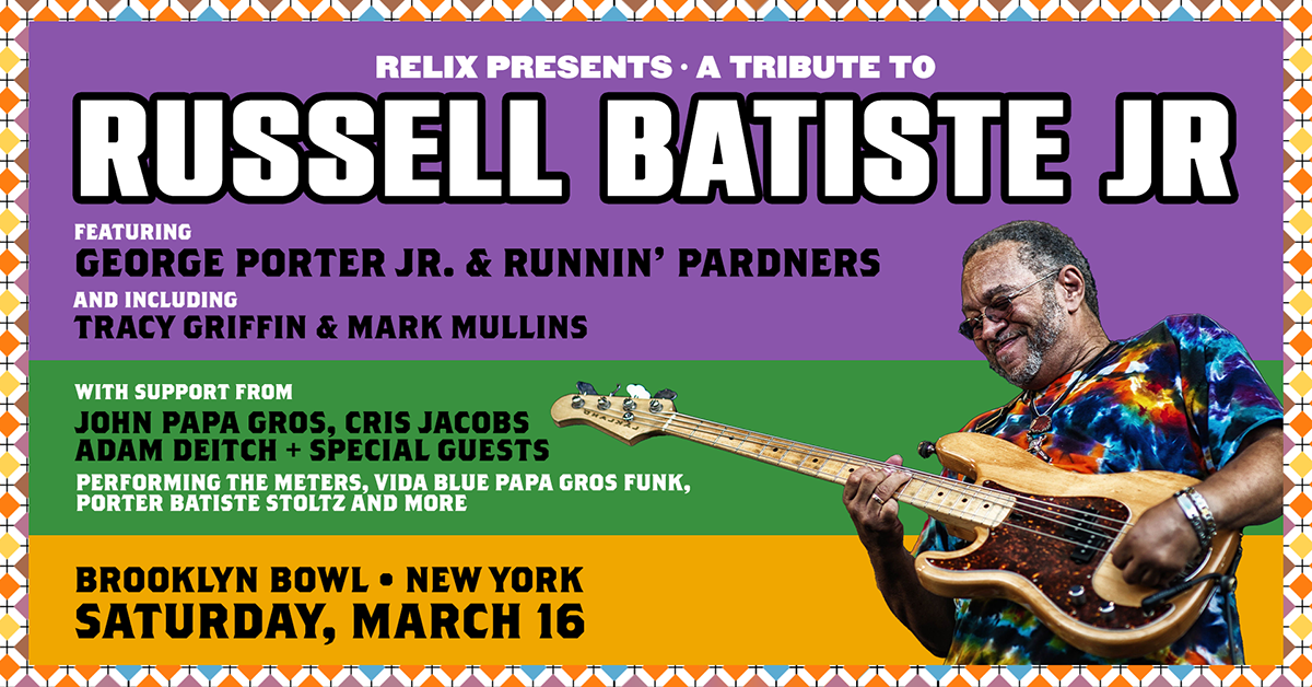 George Porter Jr. and Special Guests to Pay Tribute to Russell Batiste Jr. at New York's Brooklyn Bowl - Vimarsana News