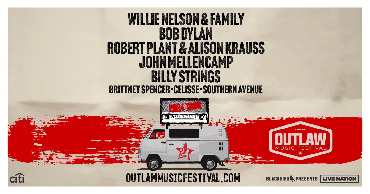 Bob Dylan to Join Willie Nelson on the 2024 Outlaw Music Festival Tour