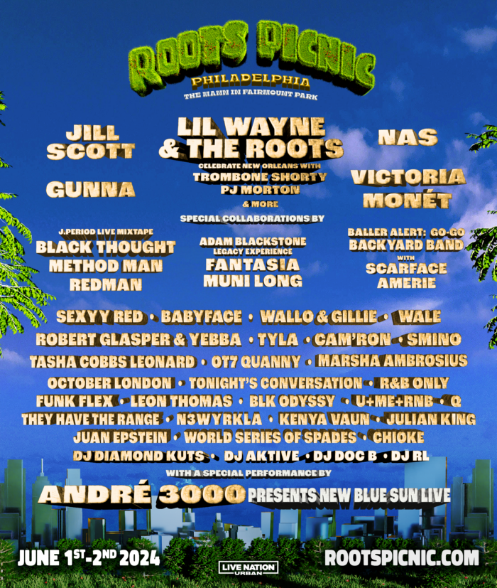 Roots Picnic Unveils 2024 Artist Lineup: Jill Scott, André 3000, Lil Wayne & The Roots and More