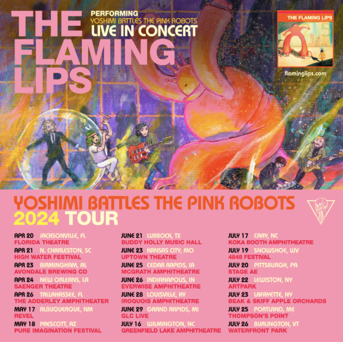 The Flaming Lips Extend ‘Yoshimi Battles the Pink Robots’ 2024 Tour