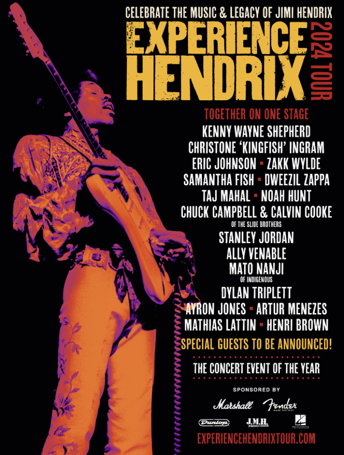 Experience Hendrix Tour Returns for 20th Anniversary: Kenny Wayne Shepherd, Christone “Kingfish” Ingram, Eric Johnson, Samantha Fish, Taj Mahal and More