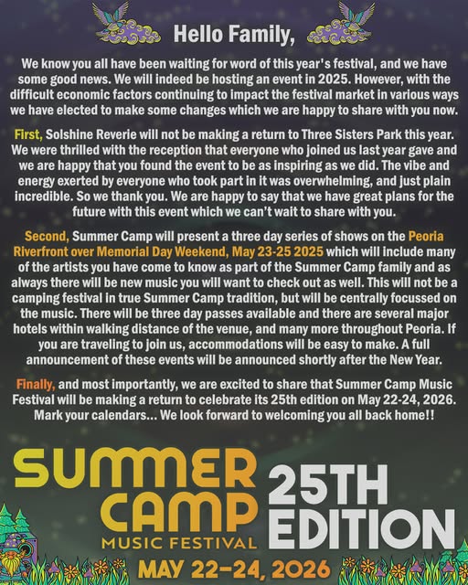 Summer Camp Will Return in 2026