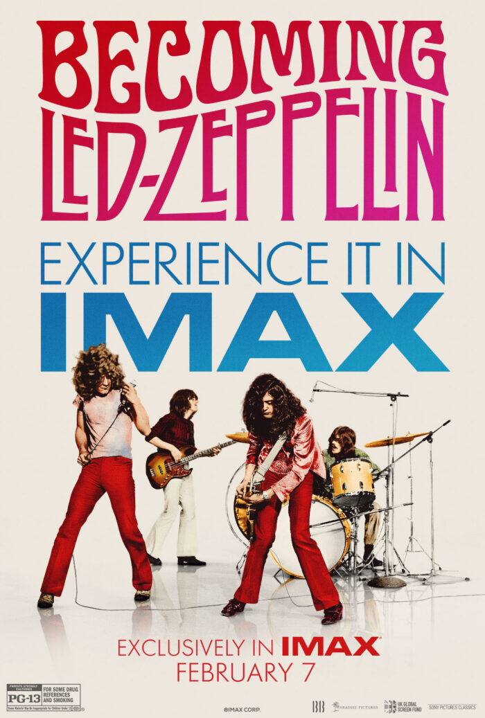 Sony Pictures Classics to Release ‘Becoming Led Zeppelin,’ the Band’s First Official Documentary, Exclusively in IMAX in February