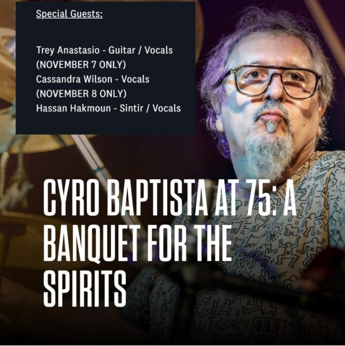 Trey Anastasio, Cassandra Wilson to Join Cyro Baptista’s 75th Birthday Celebration at Jazz Lincoln Center