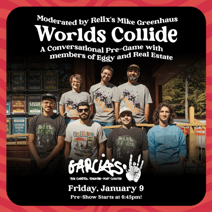 Worlds Collide: A Conversational Pre-Game with Members of Eggy and Real Estate