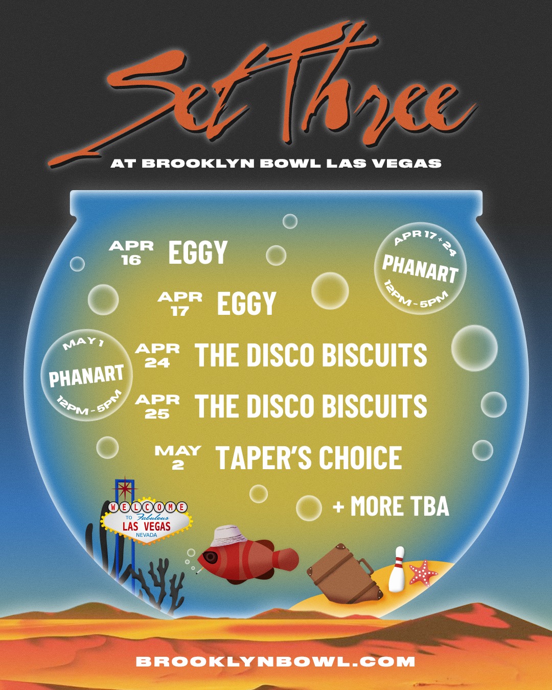 Brooklyn Bowl Las Vegas to Host Phish Sphere Aftershows with The Disco Biscuits, Eggy and Taper’s Choice