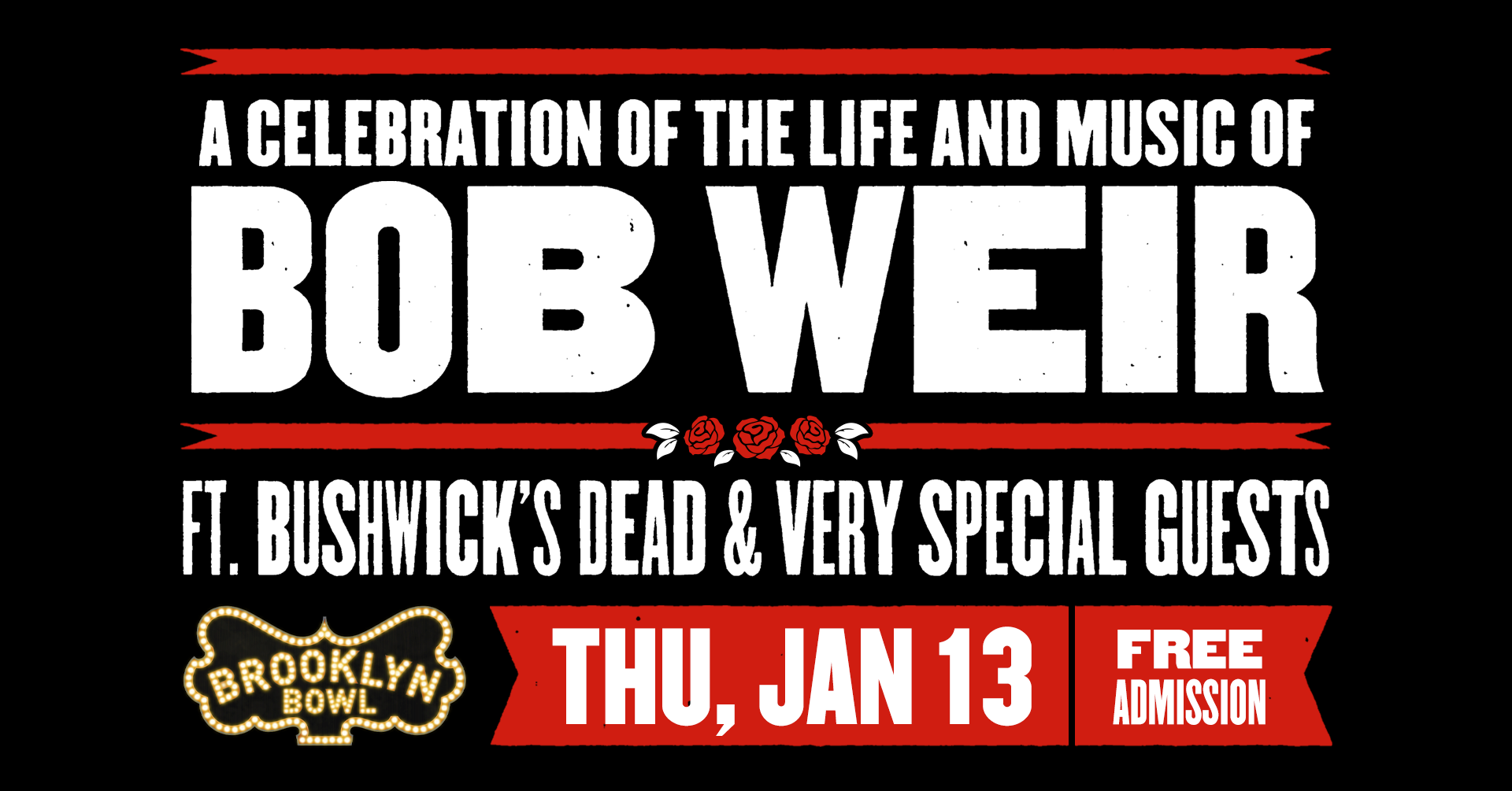 Brooklyn Bowl to Host Bob Weir Celebration on Tuesday