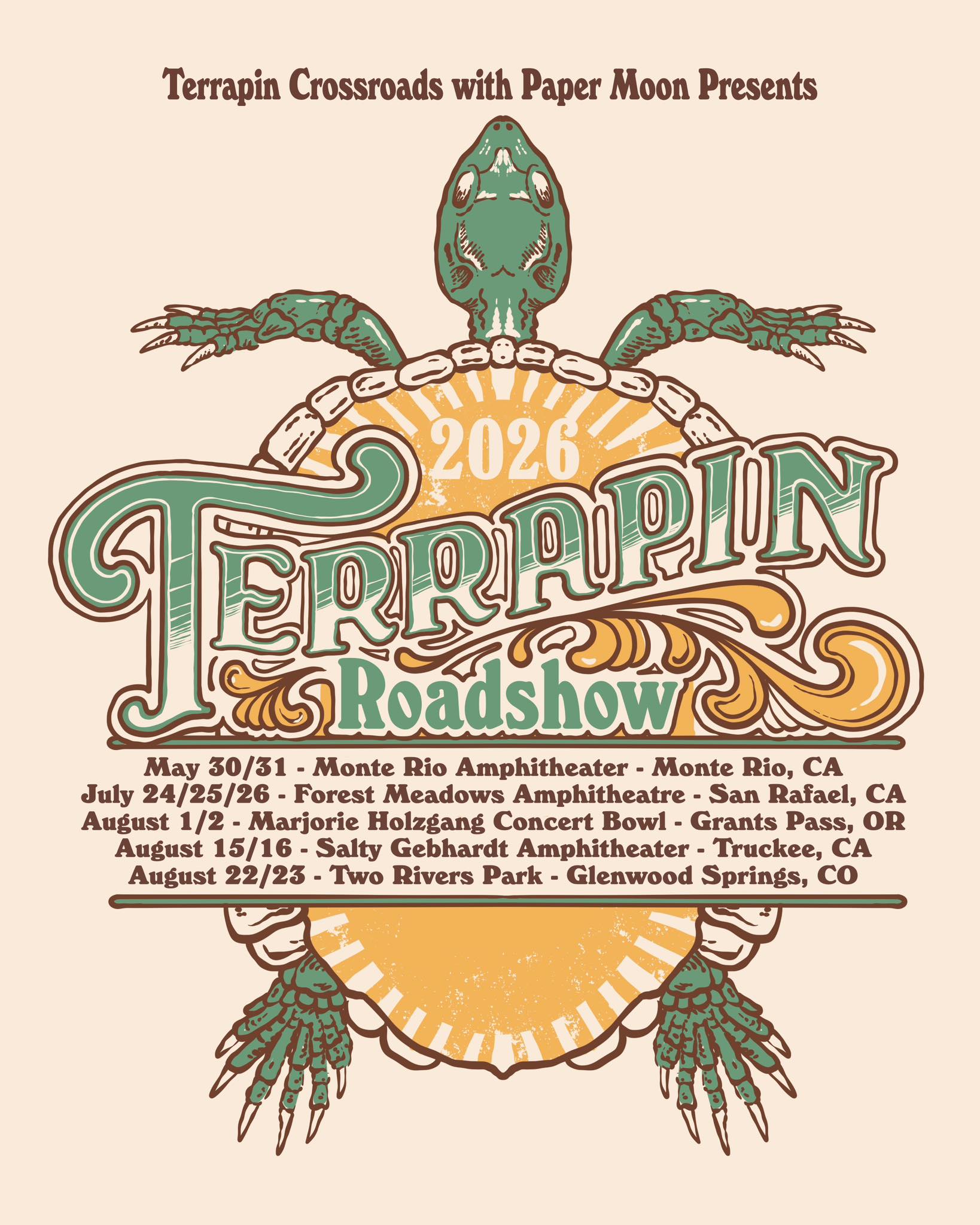 Terrapin Roadshow Unveils 2026 Tour with Bill Nershi and Kyle Hollingsworth, Amy Helm, Natalie Cressman, Jennifer Hartswick, Adam MacDougall and more