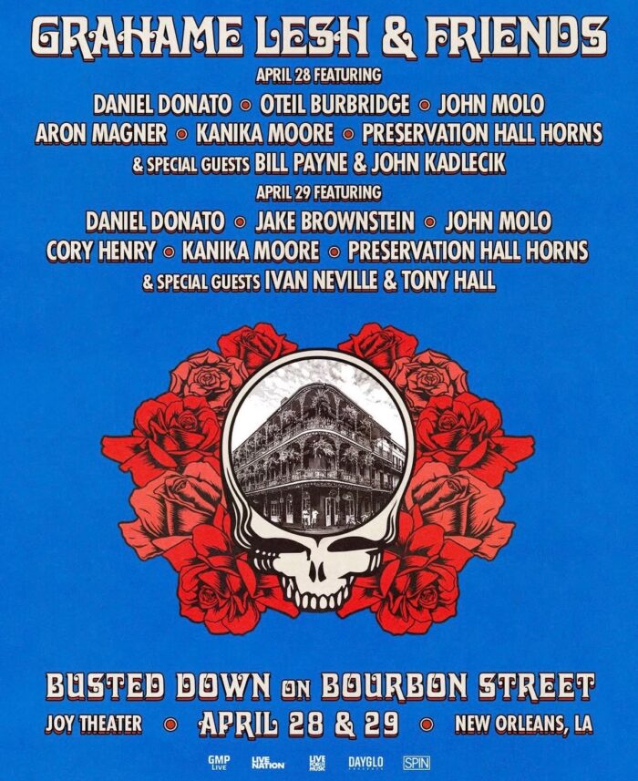 Grahame Lesh & Friends Add Tony Hall and John Kadlecik to Busted Down on Bourbon Street Lineups