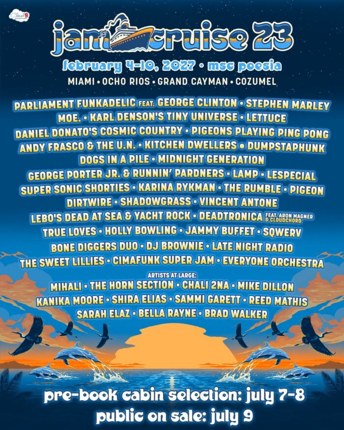 George Clinton & Parliament Funkadelic, Stephen Marley, moe., Lettuce and Daniel Donato’s Cosmic Country Set for Jam Cruise 23