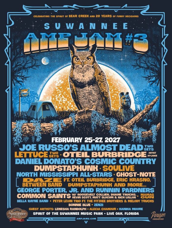 Suwannee Amp Jam 3 Will Return in February with Joe Russo’s Almost Dead, Oteil Burbridge, Daniel Donato’s Cosmic Country, Lettuce and More