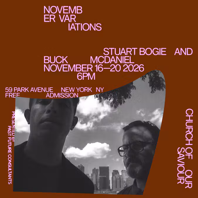 Stuart Bogie and Buck McDaniel Confirm Free November Variations Series