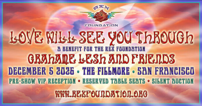 Grahame Lesh Will Appear on Bass with John Molo, Holly Bowling, Barry Sless and Other Friends at Rex Foundation Benefit